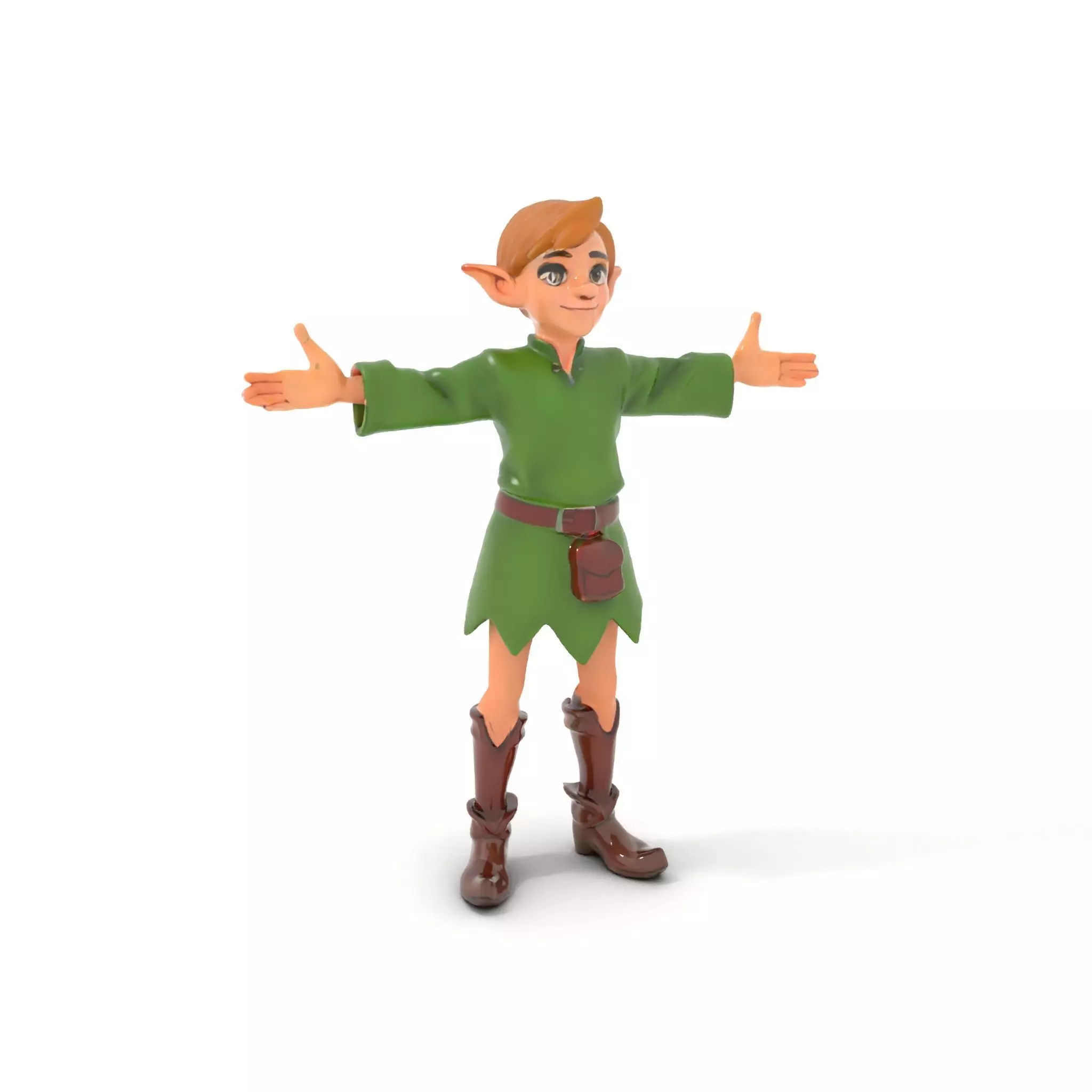 Elven Adventurer Rigged and Animated Model with Various LODs ... Low-poly 3D model_0