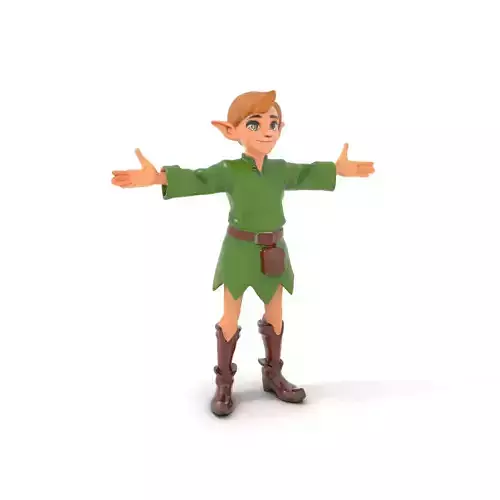 Elven Adventurer Rigged and Animated Model with Various LODs ... Low-poly 3D model