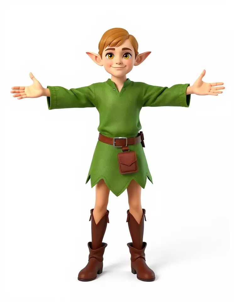 Elven Adventurer Rigged and Animated Model with Various LODs ... Low-poly 3D model_2