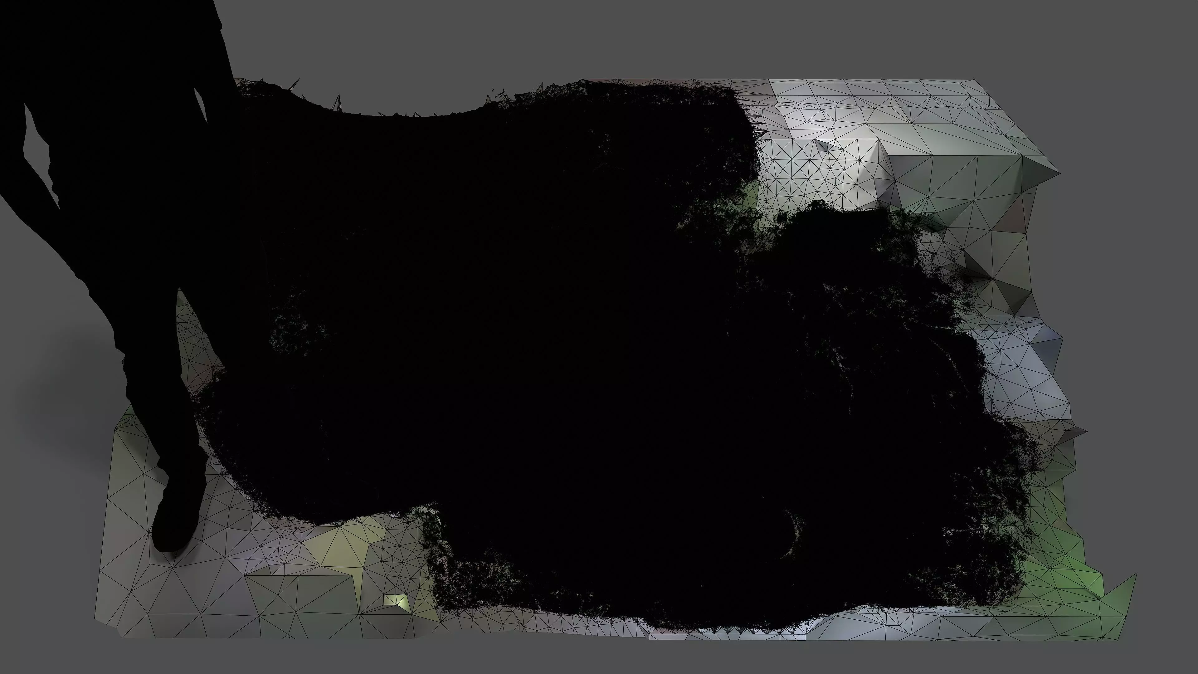 Abandoned House Ruined Part Scan - Stairs 02 3D model_9