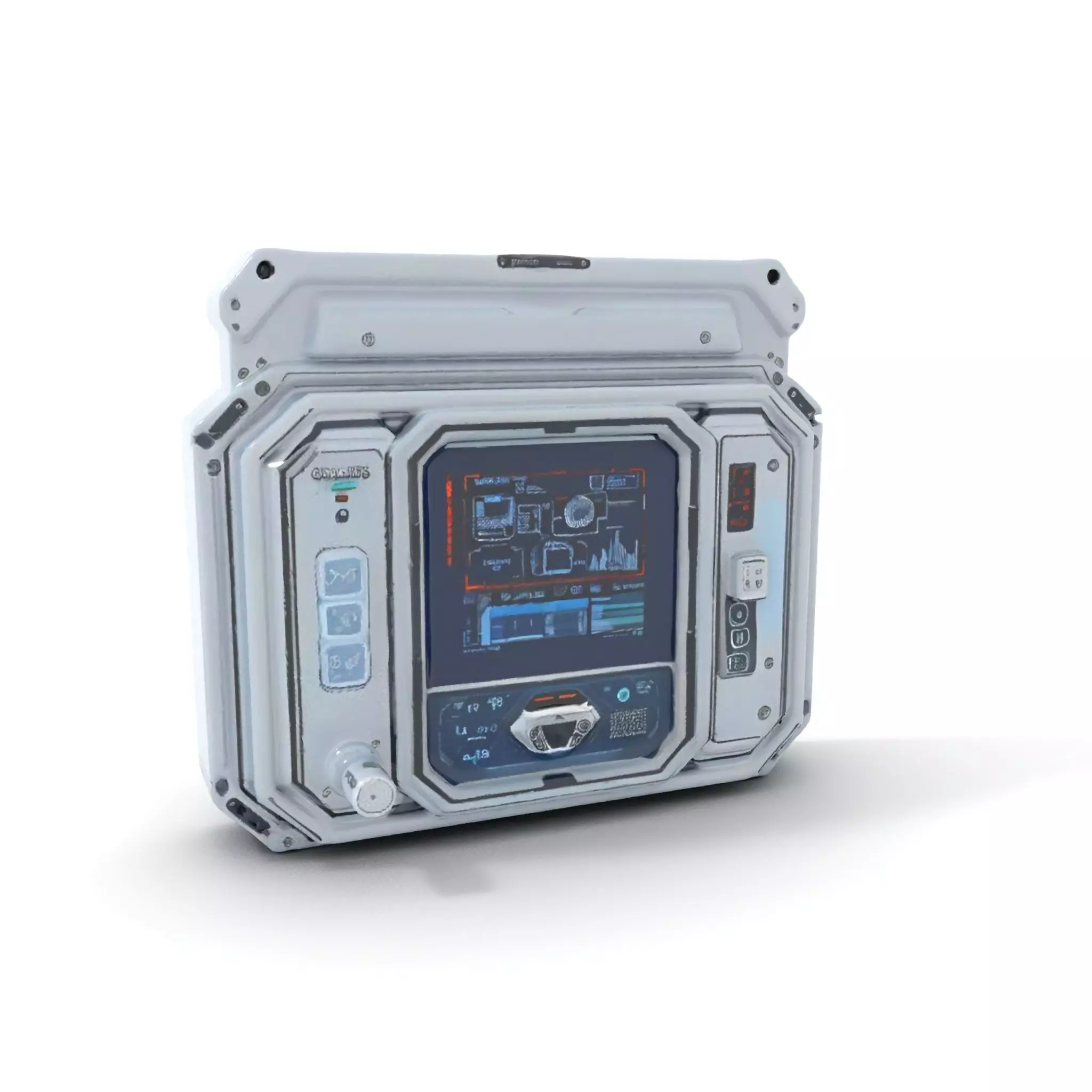 Futuristic Control Panel model pack with digital screen and b... Low-poly 3D model_6