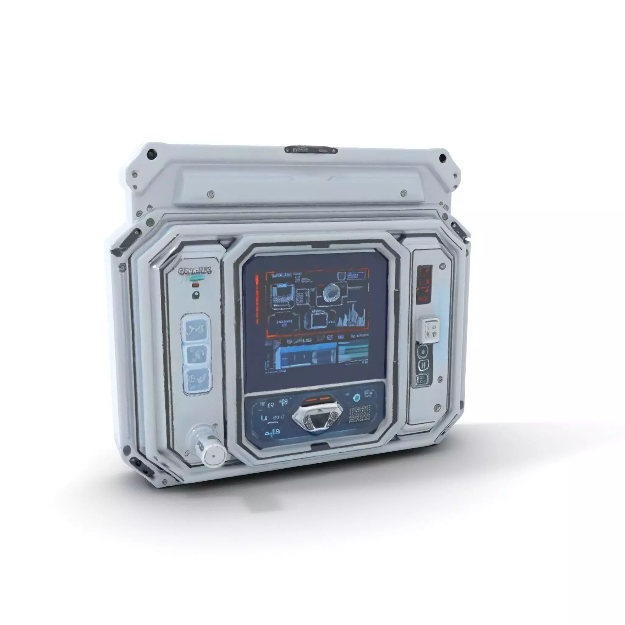 Futuristic Control Panel model pack with digital screen and b... Low-poly 3D model_0