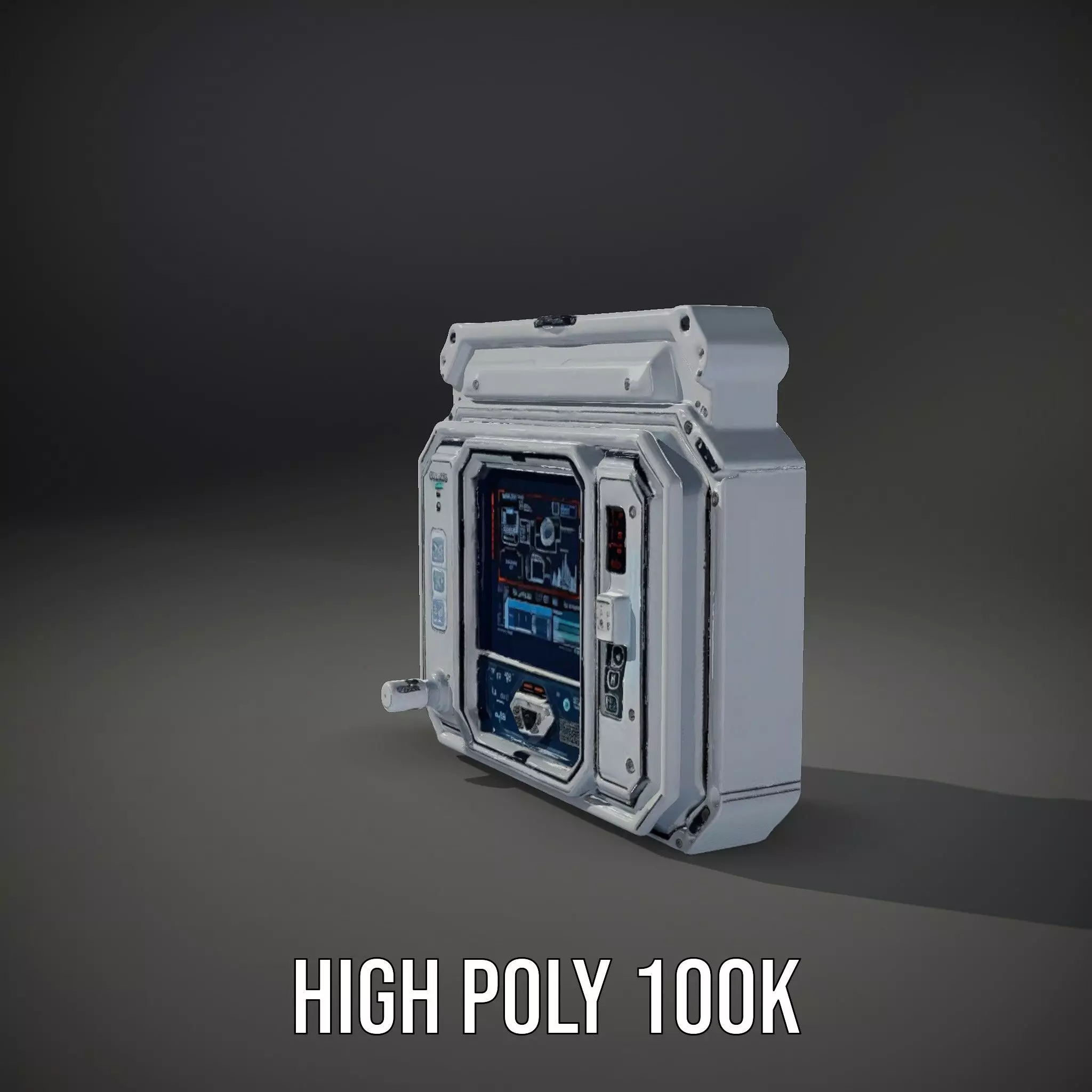 Futuristic Control Panel model pack with digital screen and b... Low-poly 3D model_8