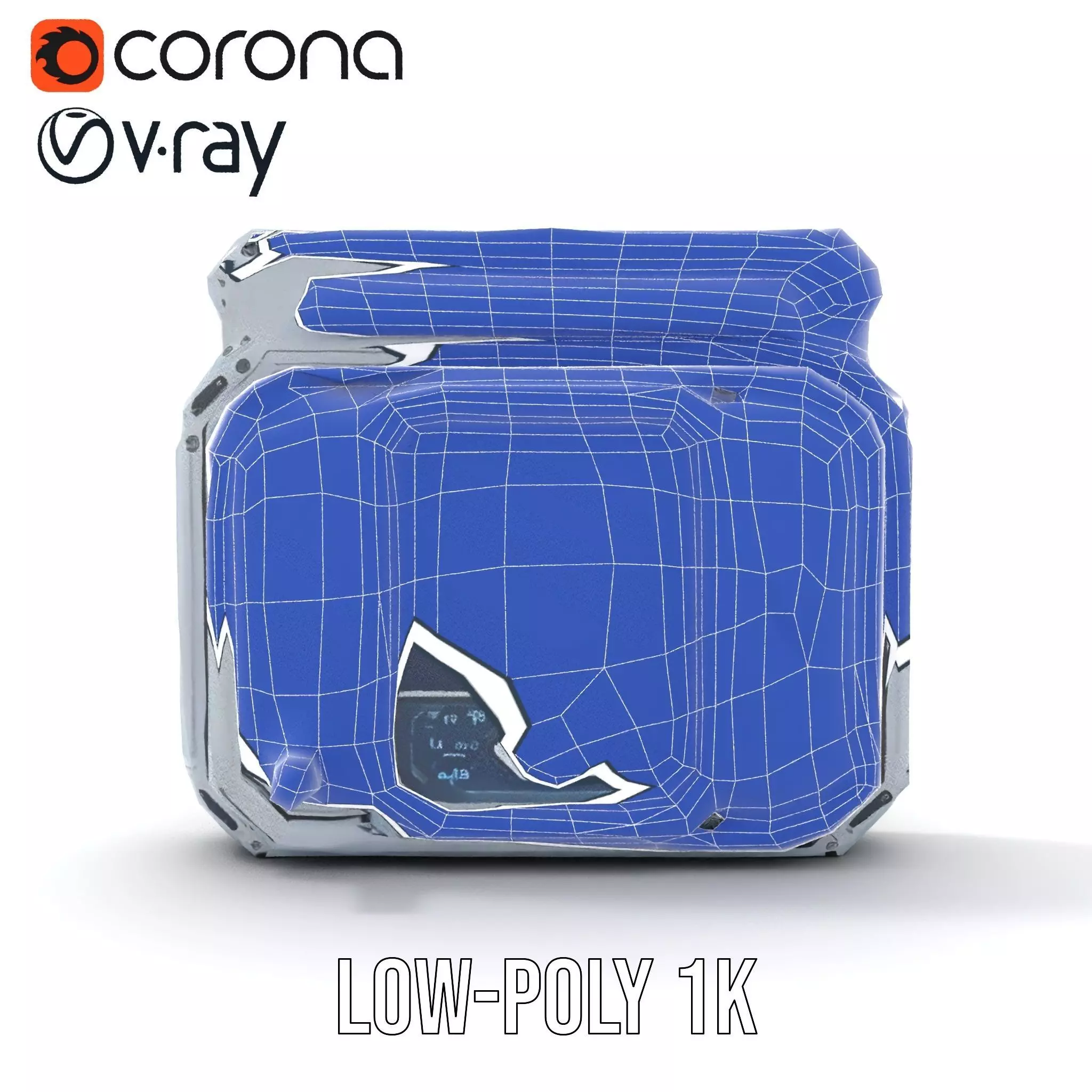 Futuristic Control Panel model pack with digital screen and b... Low-poly 3D model_16