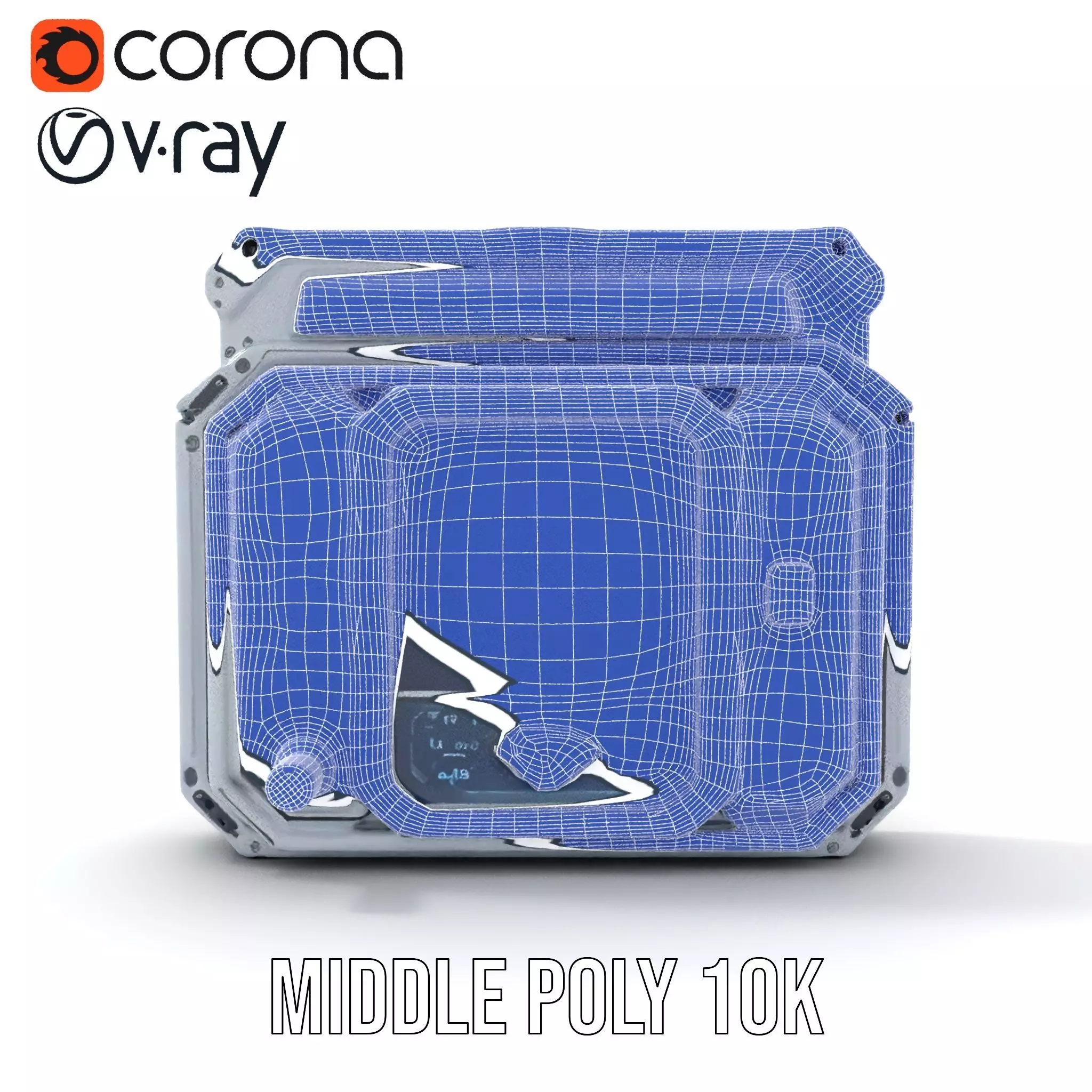 Futuristic Control Panel model pack with digital screen and b... Low-poly 3D model_30