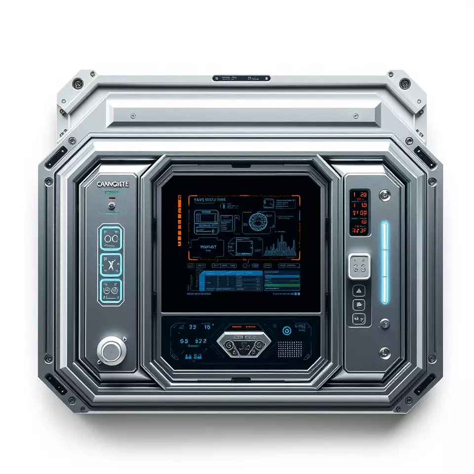 Futuristic Control Panel model pack with digital screen and b... Low-poly 3D model_2