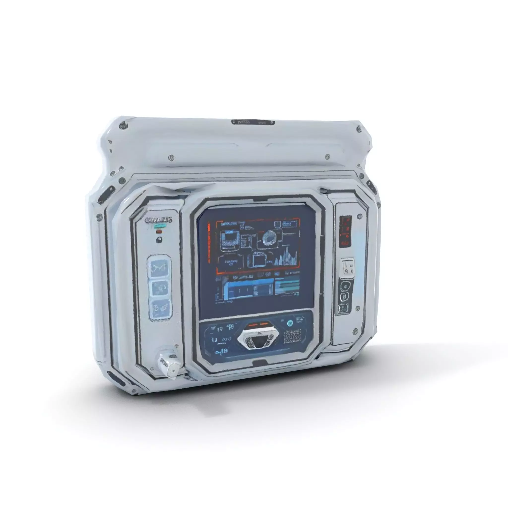 Futuristic Control Panel model pack with digital screen and b... Low-poly 3D model_14