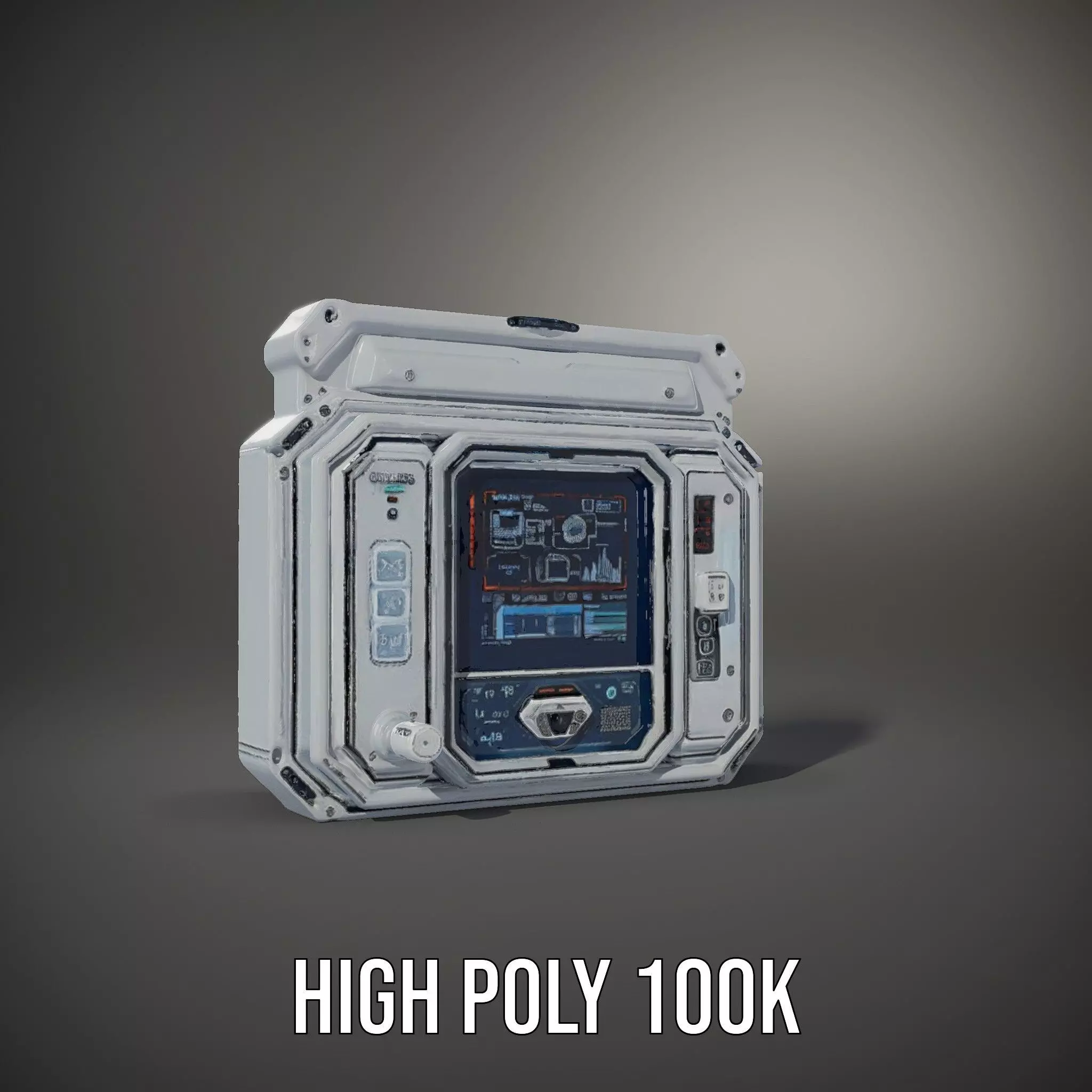 Futuristic Control Panel model pack with digital screen and b... Low-poly 3D model_10