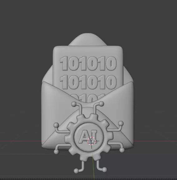 AI tech 3d Icon Pack 3D model_27