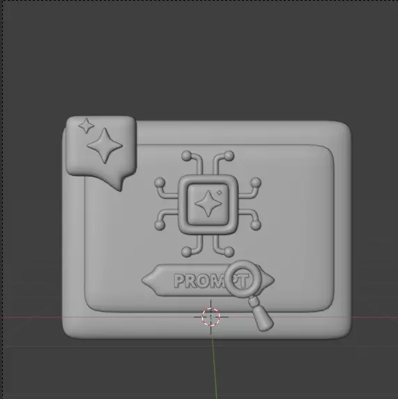 AI tech 3d Icon Pack 3D model_131