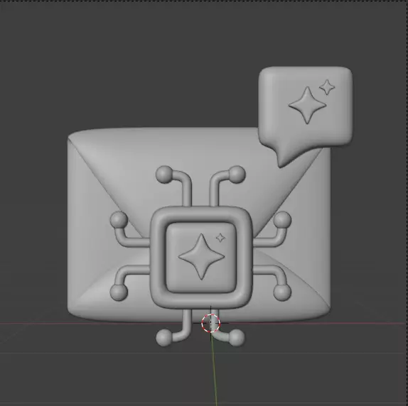 AI tech 3d Icon Pack 3D model_101