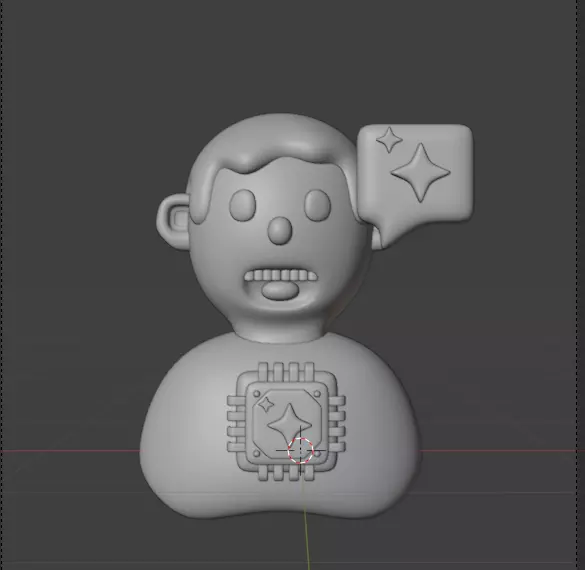 AI tech 3d Icon Pack 3D model_42