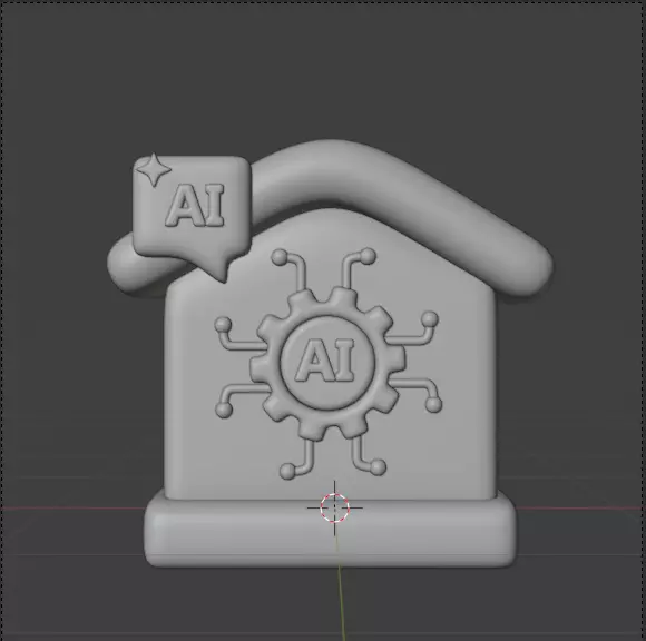 AI tech 3d Icon Pack 3D model_29