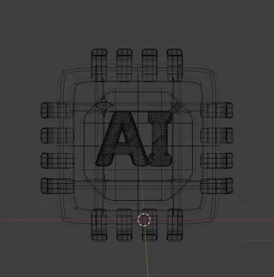 AI tech 3d Icon Pack 3D model_90