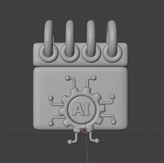 AI tech 3d Icon Pack 3D model_62