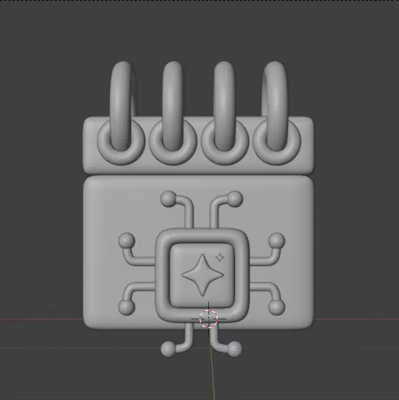 AI tech 3d Icon Pack 3D model_75