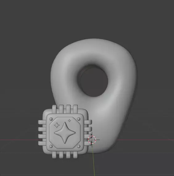 AI tech 3d Icon Pack 3D model_137