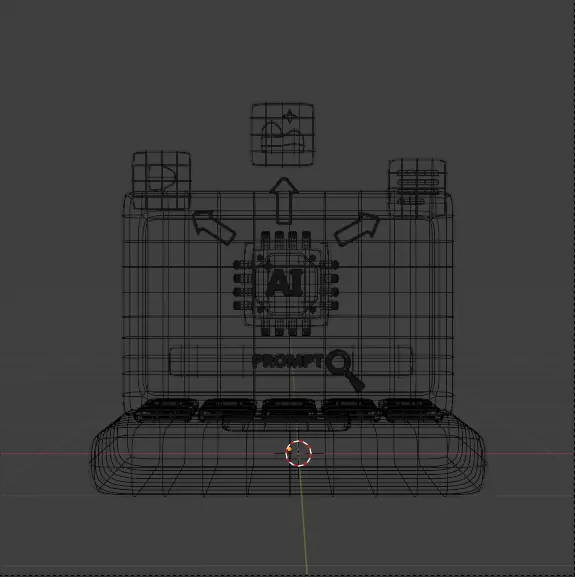 AI tech 3d Icon Pack 3D model_93