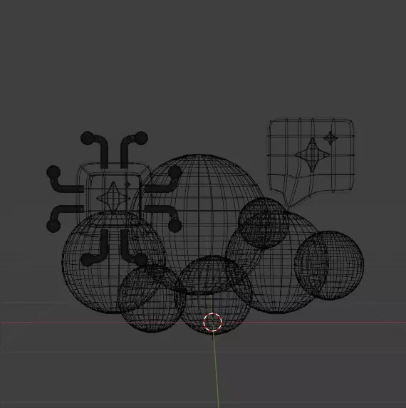 AI tech 3d Icon Pack 3D model_102