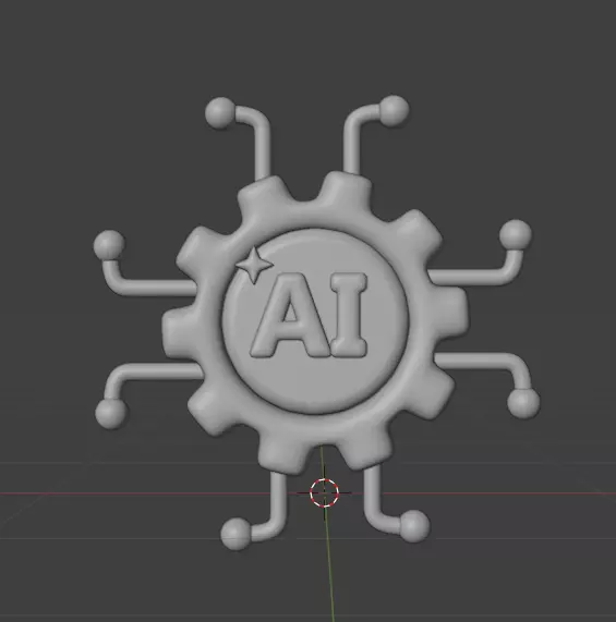 AI tech 3d Icon Pack 3D model_7