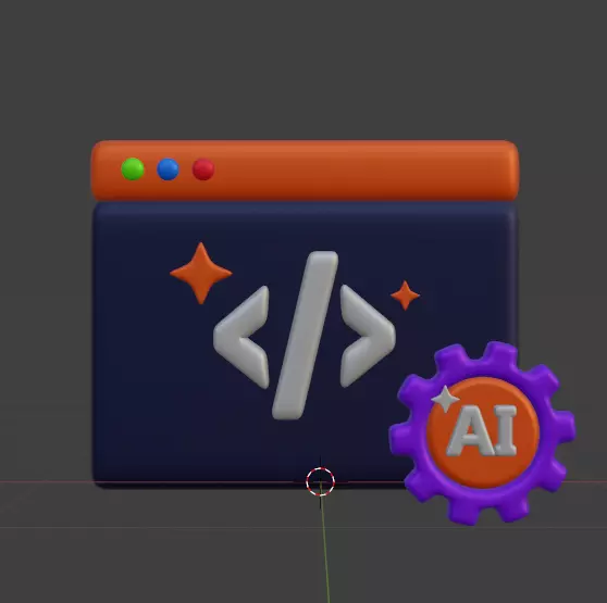 AI tech 3d Icon Pack 3D model_59