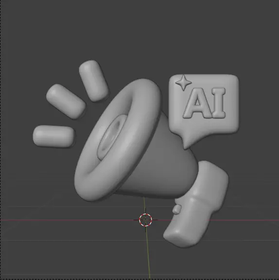 AI tech 3d Icon Pack 3D model_8