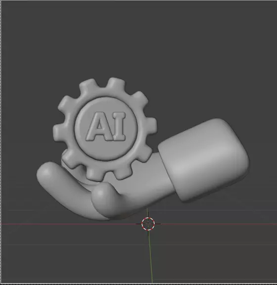 AI tech 3d Icon Pack 3D model_82