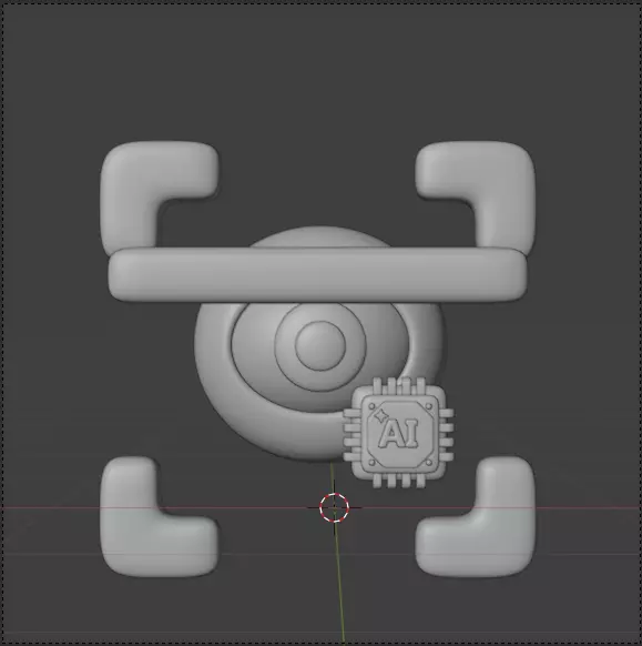 AI tech 3d Icon Pack 3D model_89