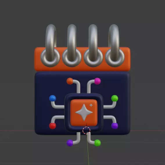 AI tech 3d Icon Pack 3D model_78