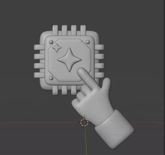 AI tech 3d Icon Pack 3D model_108