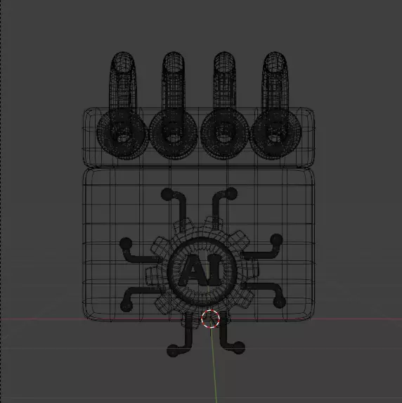 AI tech 3d Icon Pack 3D model_70