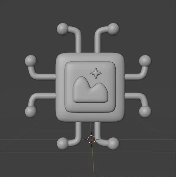 AI tech 3d Icon Pack 3D model_53
