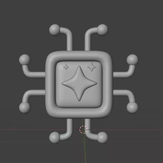 AI tech 3d Icon Pack 3D model_31