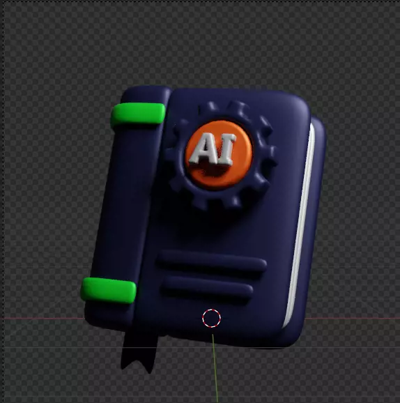 AI tech 3d Icon Pack 3D model_67