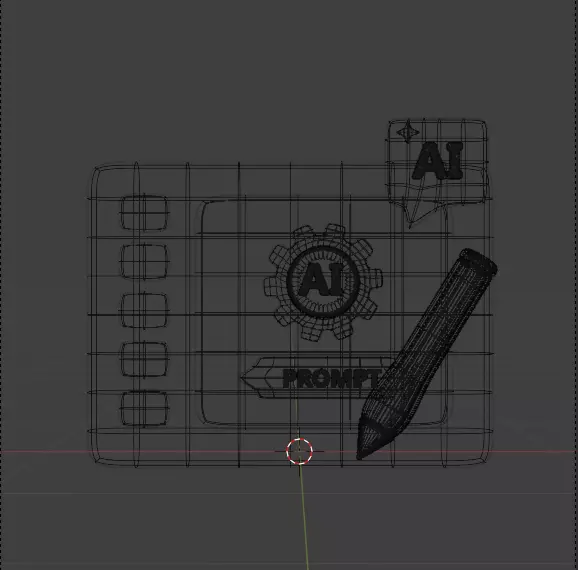 AI tech 3d Icon Pack 3D model_124