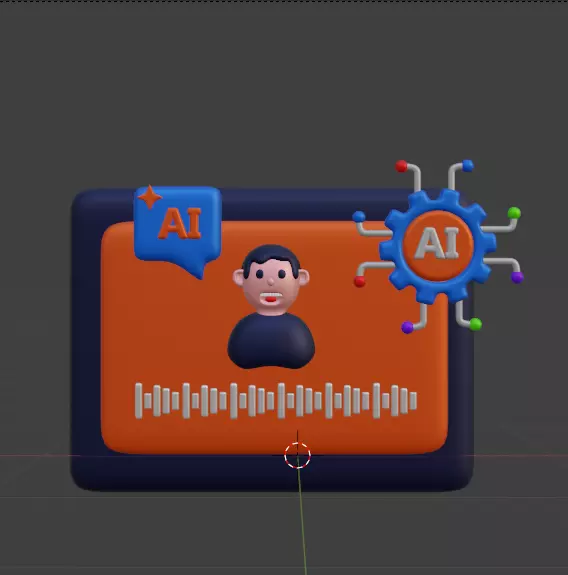 AI tech 3d Icon Pack 3D model_139