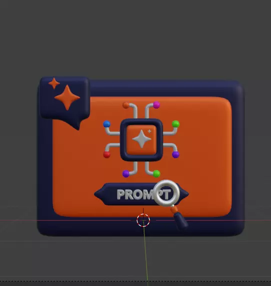 AI tech 3d Icon Pack 3D model_135