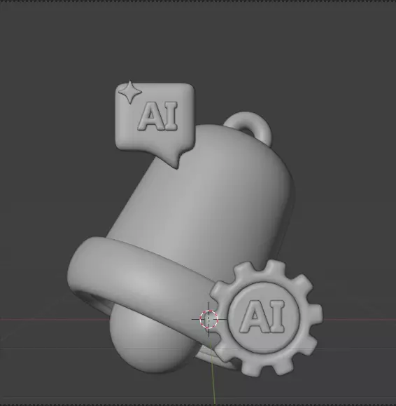 AI tech 3d Icon Pack 3D model_34