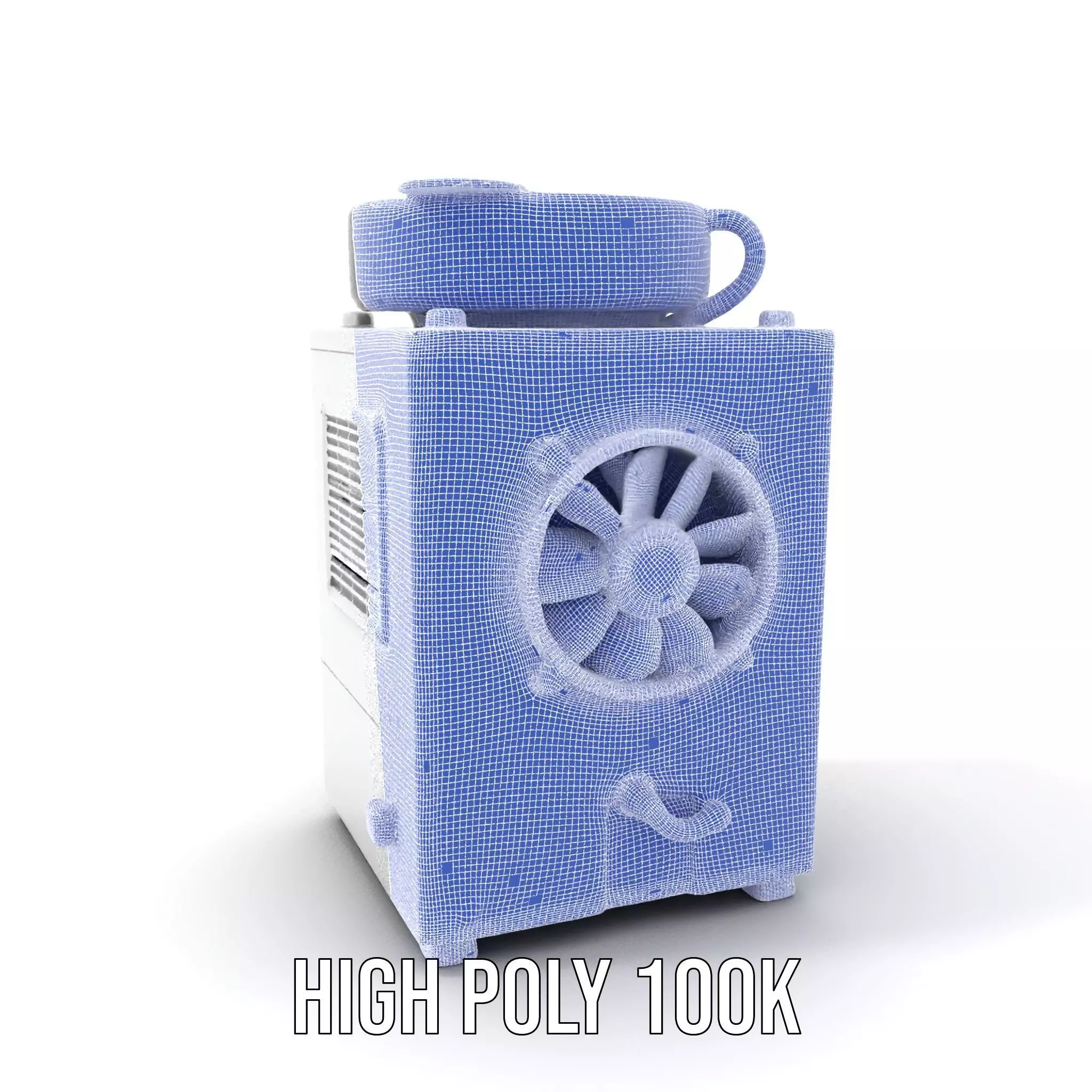 Industrial Cooling Fan Unit Model Pack Low-poly 3D model_5