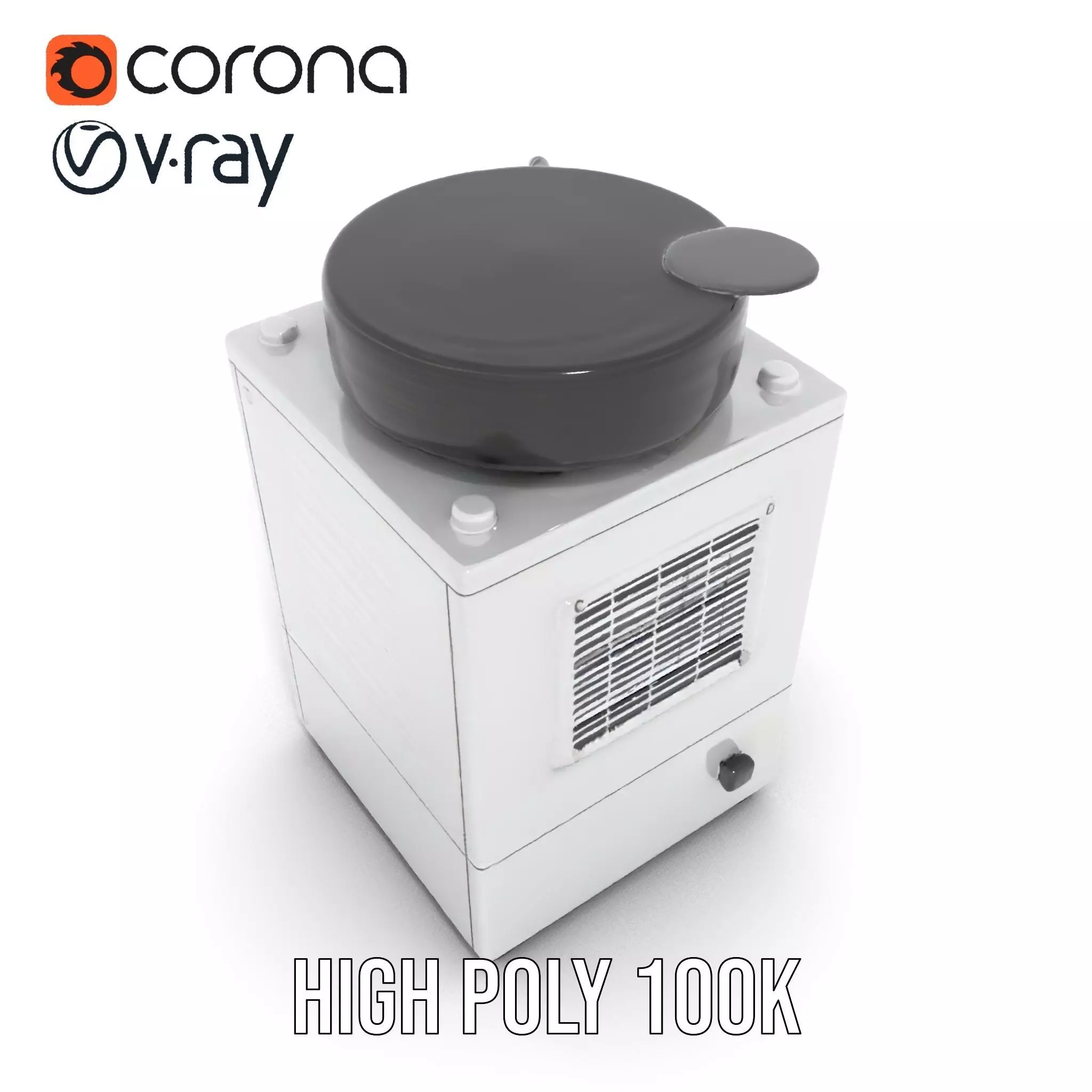 Industrial Cooling Fan Unit Model Pack Low-poly 3D model_21