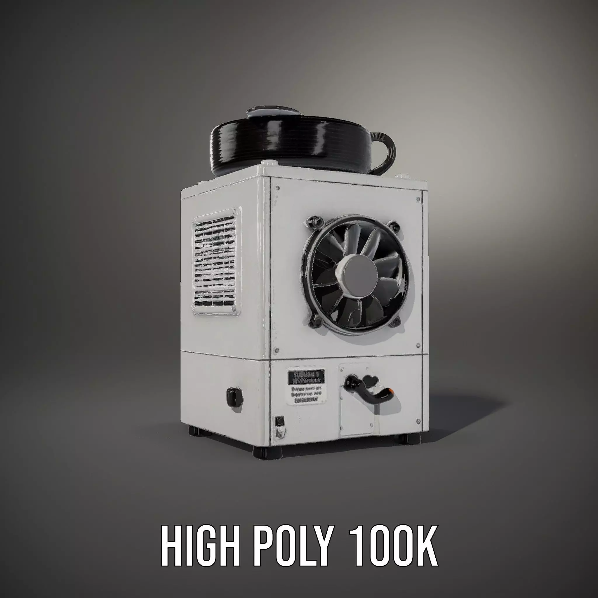 Industrial Cooling Fan Unit Model Pack Low-poly 3D model_9