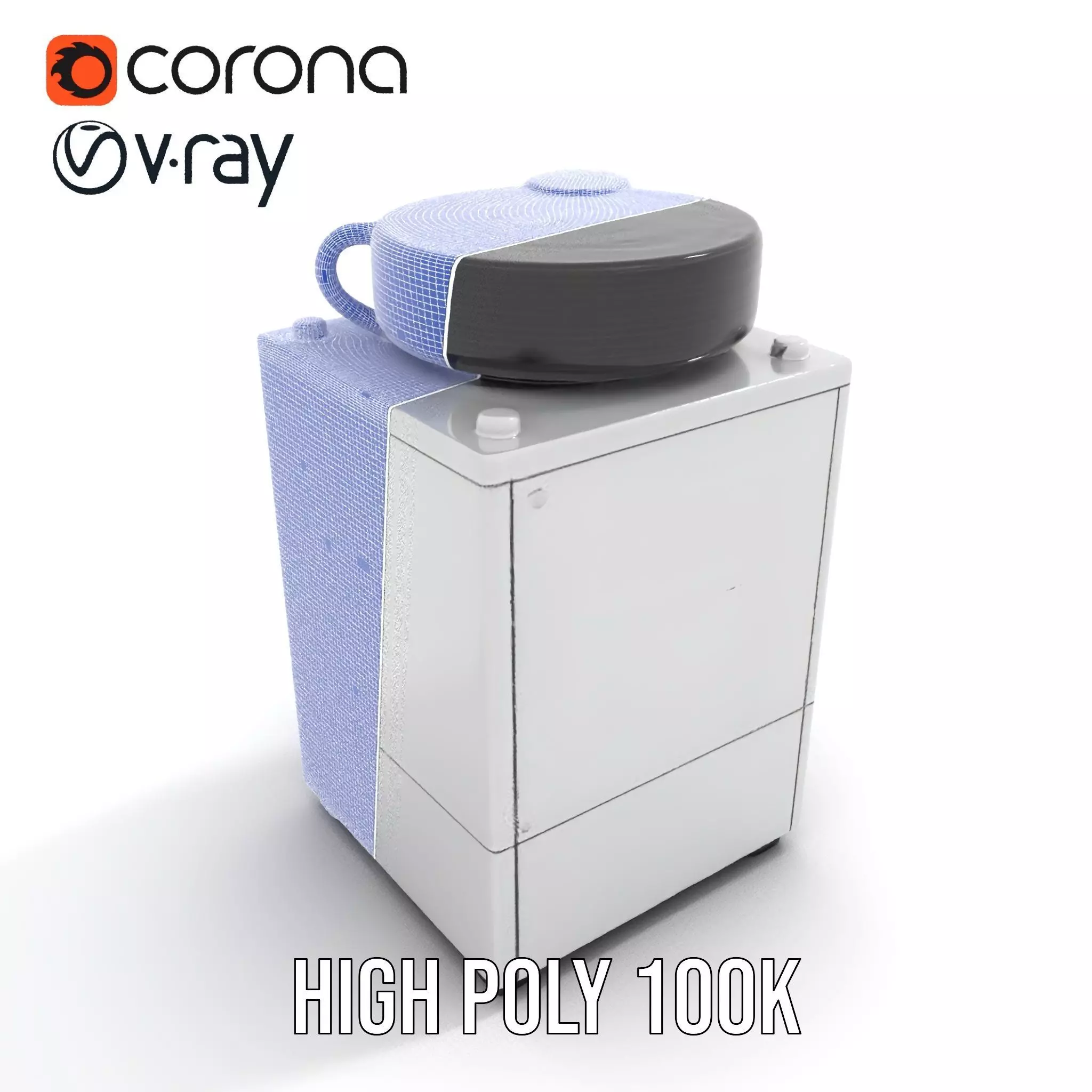 Industrial Cooling Fan Unit Model Pack Low-poly 3D model_34