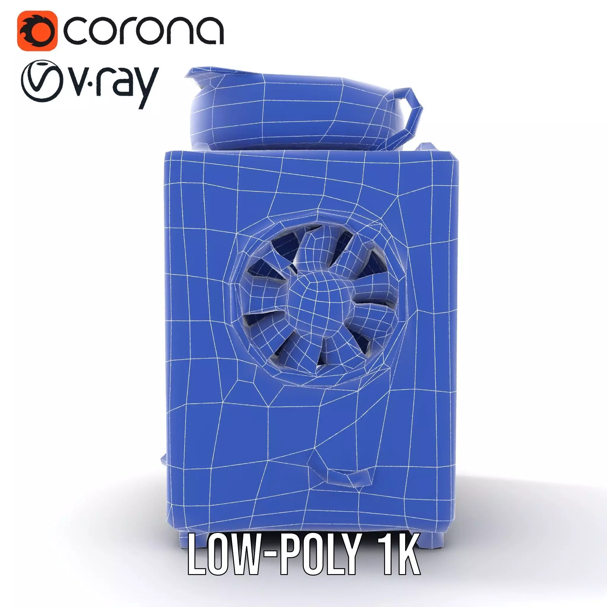 Industrial Cooling Fan Unit Model Pack Low-poly 3D model_20