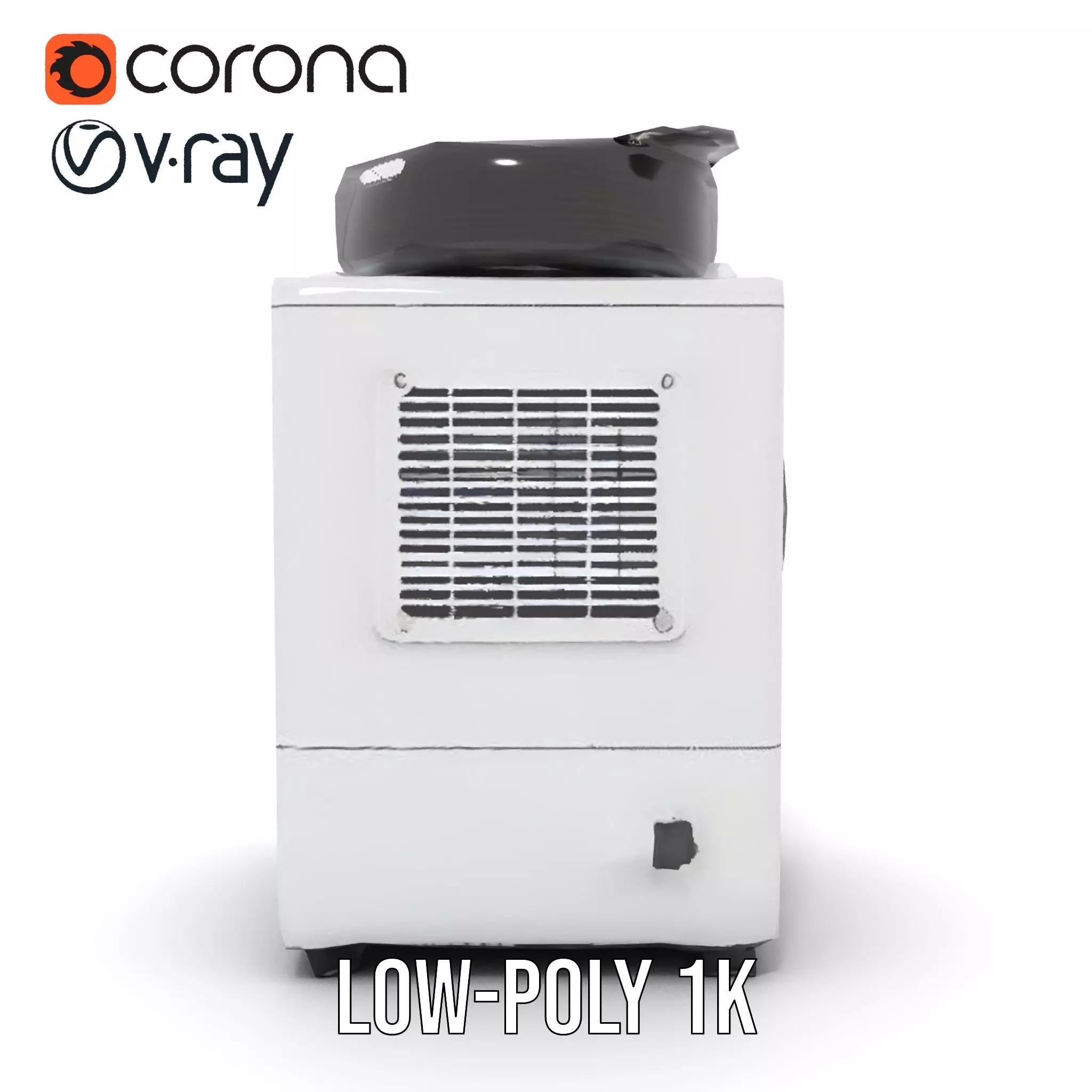 Industrial Cooling Fan Unit Model Pack Low-poly 3D model_17