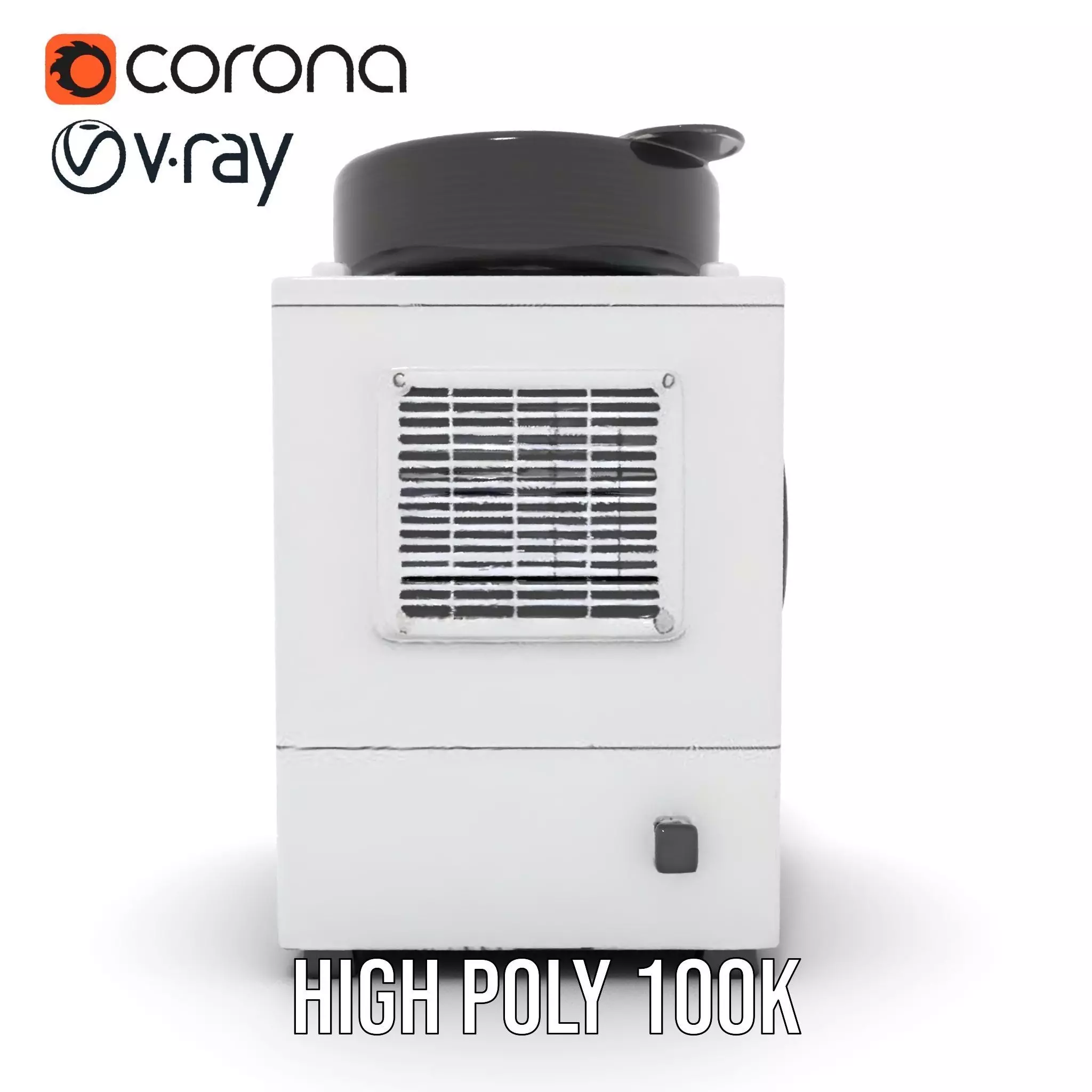 Industrial Cooling Fan Unit Model Pack Low-poly 3D model_32