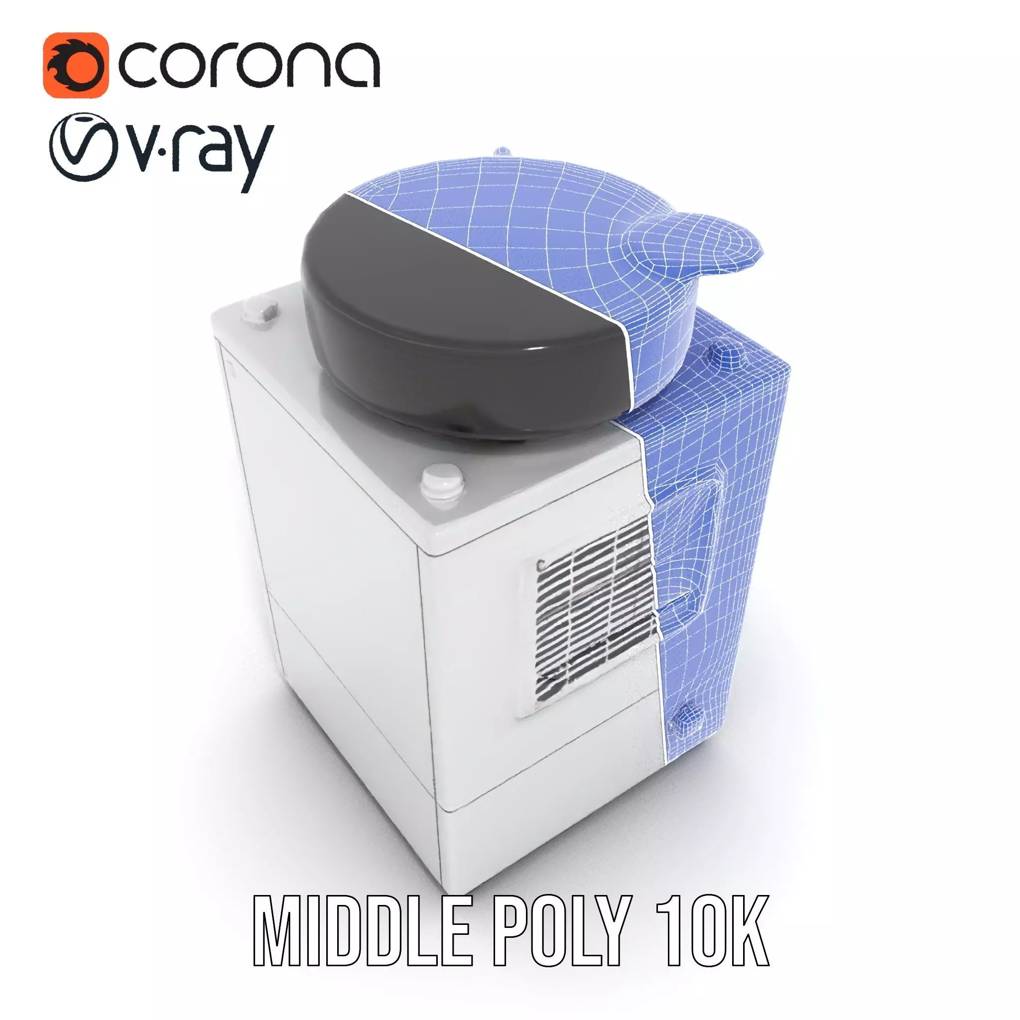 Industrial Cooling Fan Unit Model Pack Low-poly 3D model_27