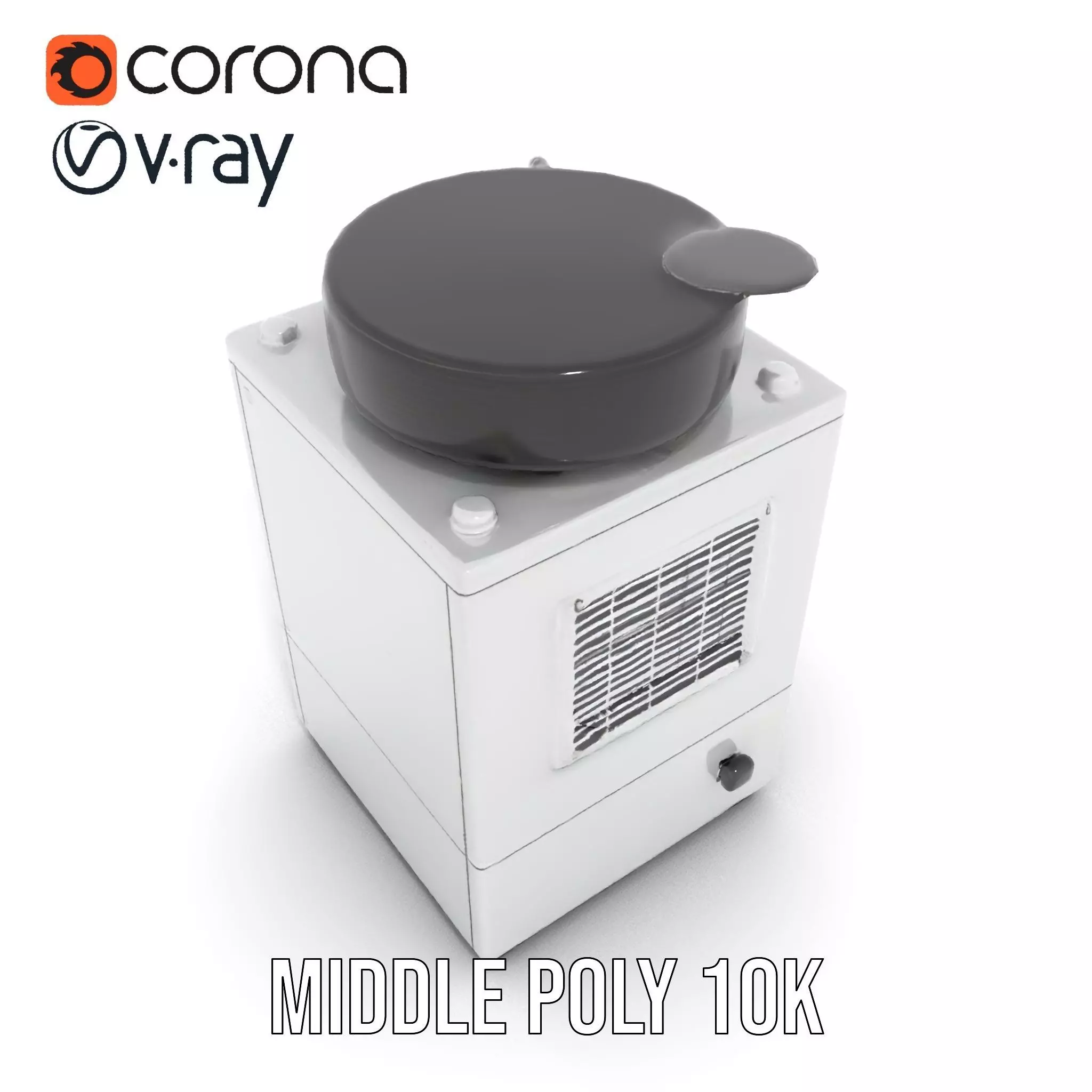 Industrial Cooling Fan Unit Model Pack Low-poly 3D model_14