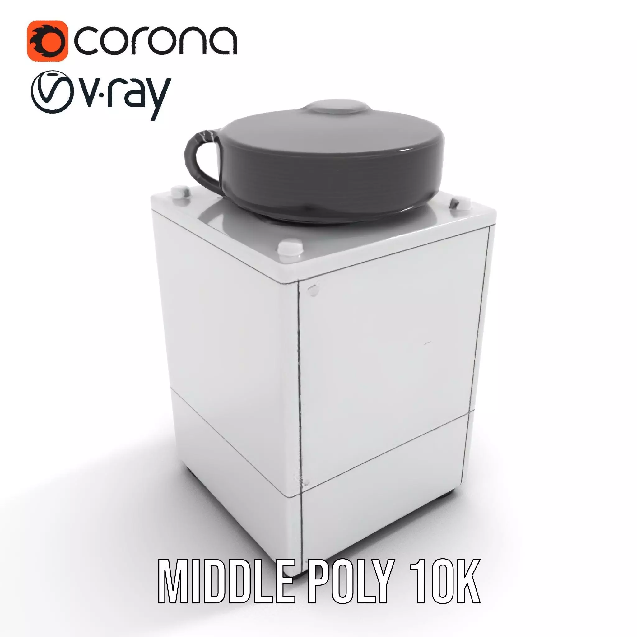 Industrial Cooling Fan Unit Model Pack Low-poly 3D model_12