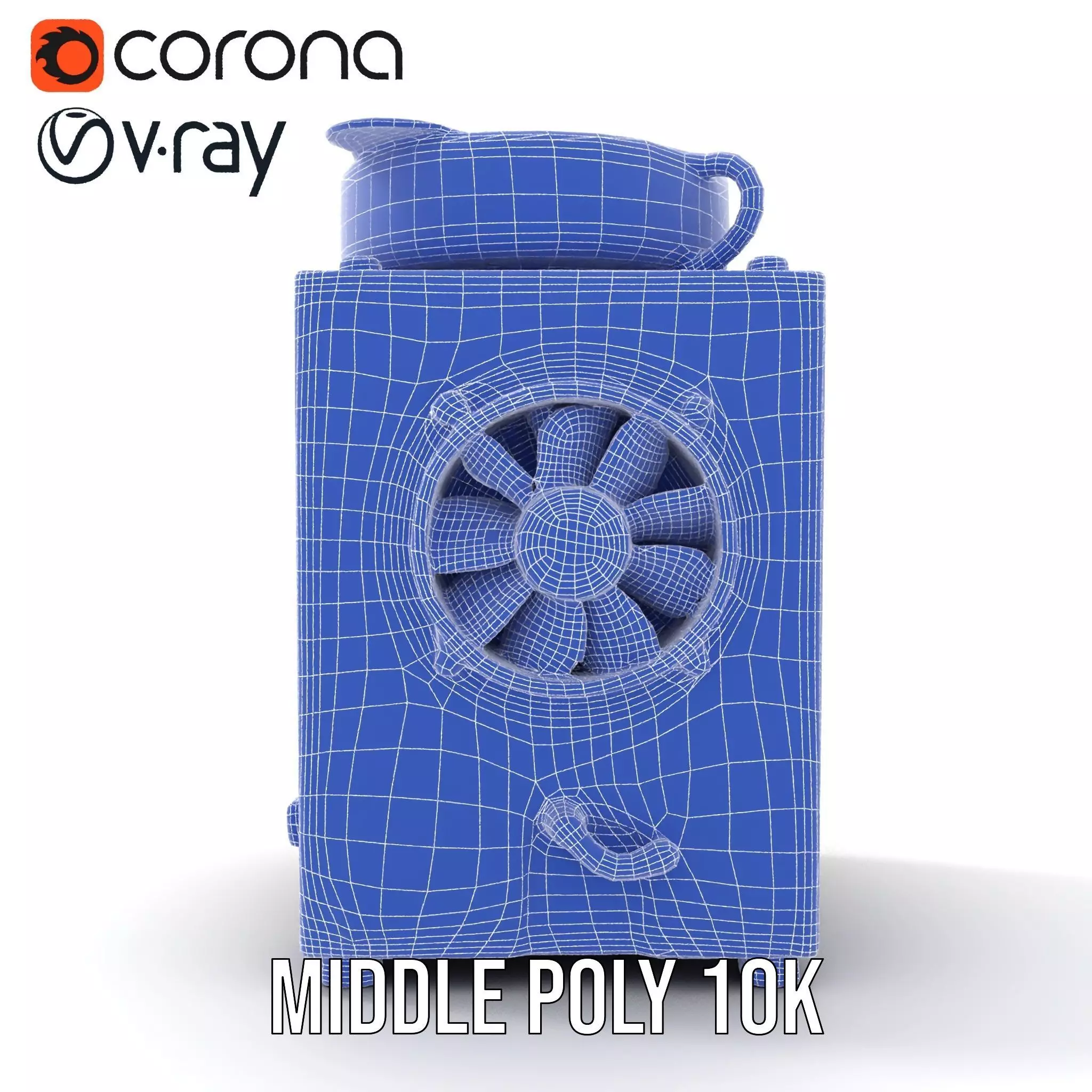 Industrial Cooling Fan Unit Model Pack Low-poly 3D model_25