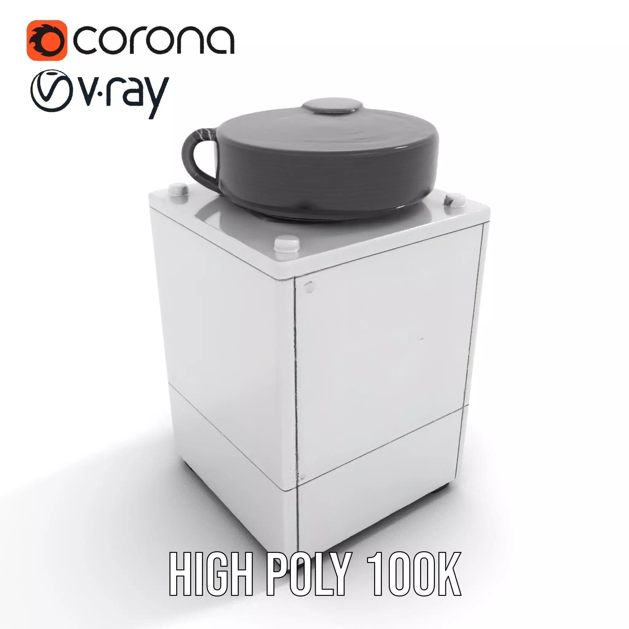 Industrial Cooling Fan Unit Model Pack Low-poly 3D model_24